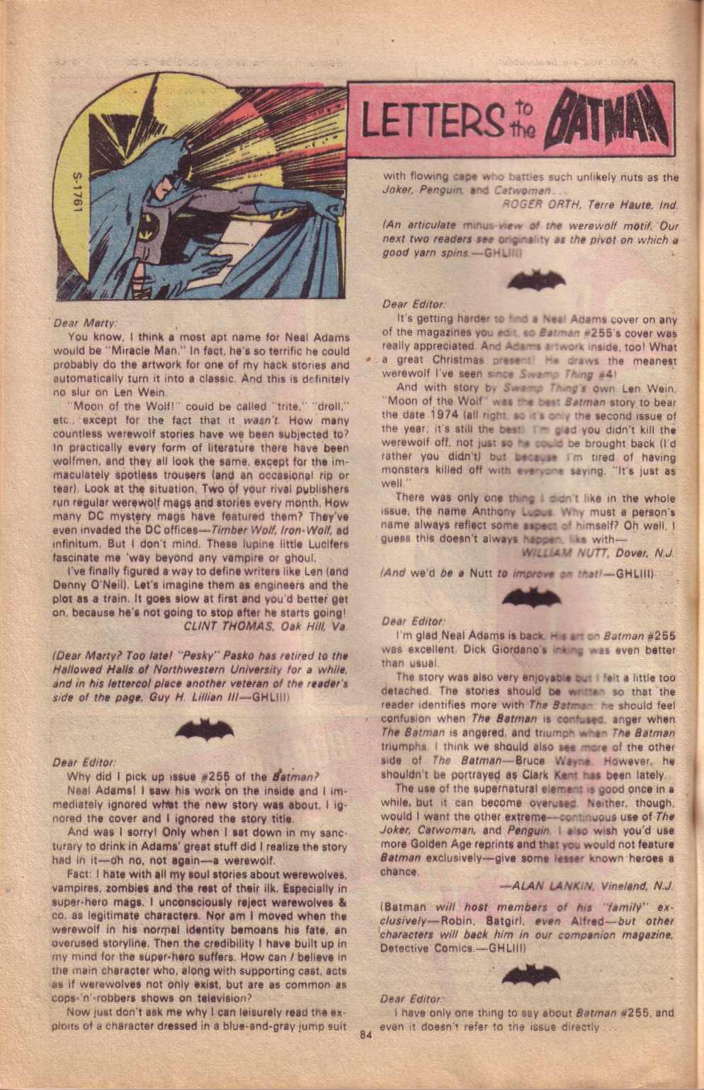 Read online Batman (1940) comic -  Issue #257 - 84