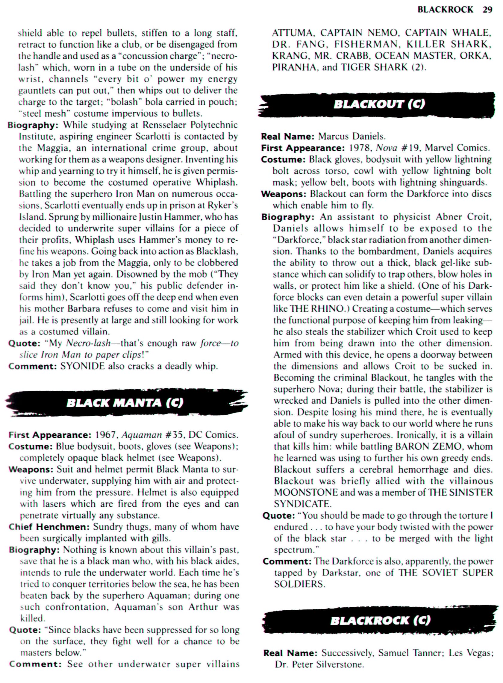 Read online The Encyclopedia of Super Villains comic -  Issue # TPB (Part 1) - 39