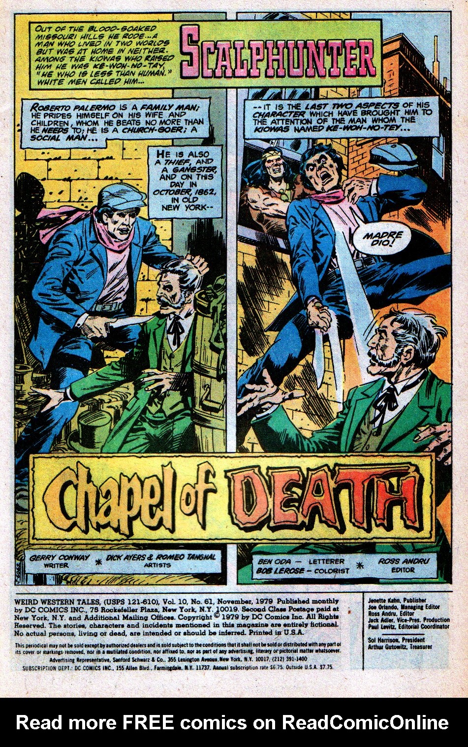 Read online Weird Western Tales (1972) comic -  Issue #61 - 2