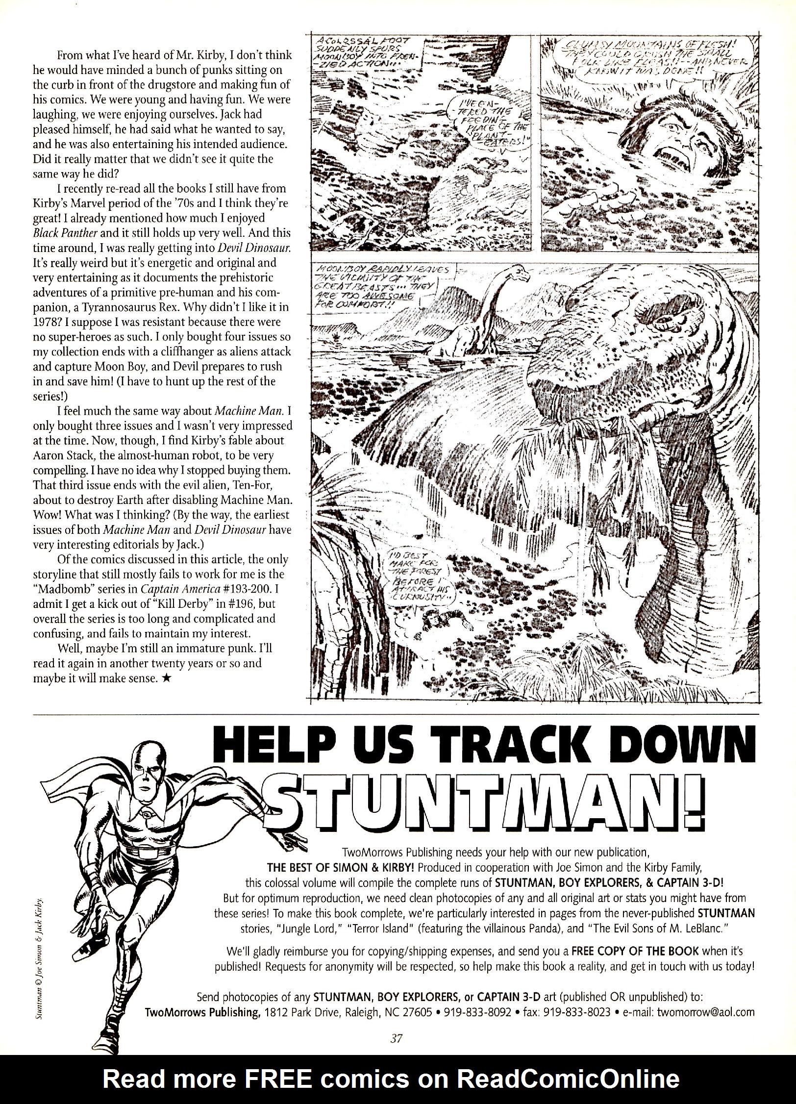 Read online The Jack Kirby Collector comic -  Issue #29 - 36