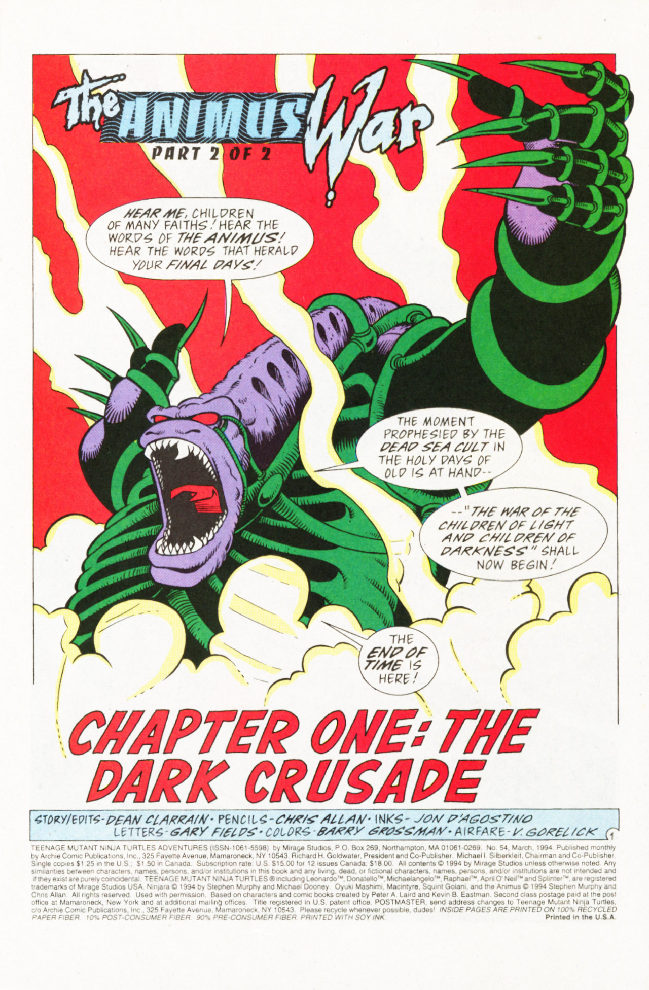 Read online Teenage Mutant Ninja Turtles Adventures (1989) comic -  Issue #54 - 3