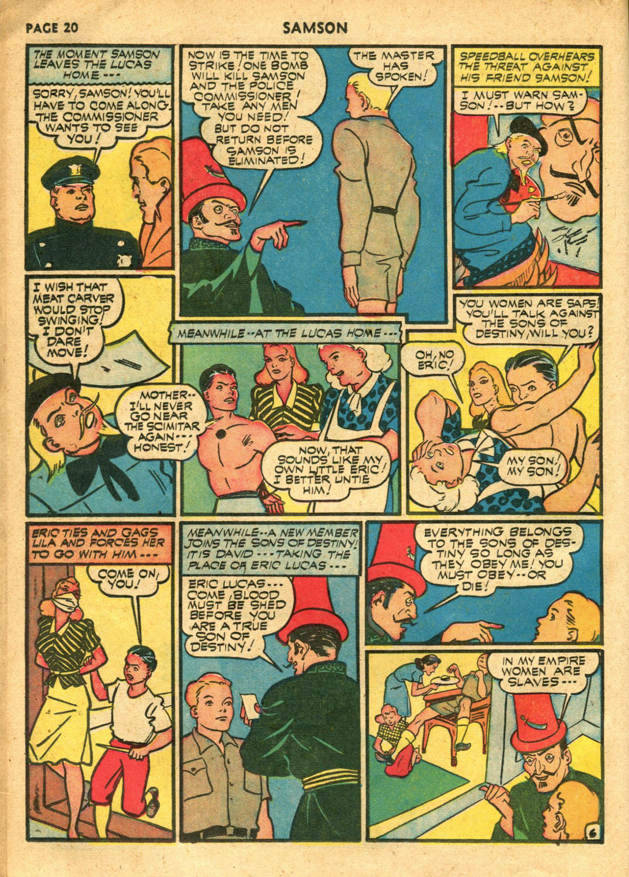 Read online Samson (1940) comic -  Issue #6 - 22