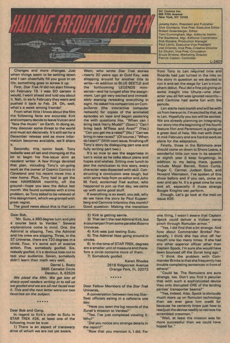 Read online Star Trek (1984) comic -  Issue #30 - 24