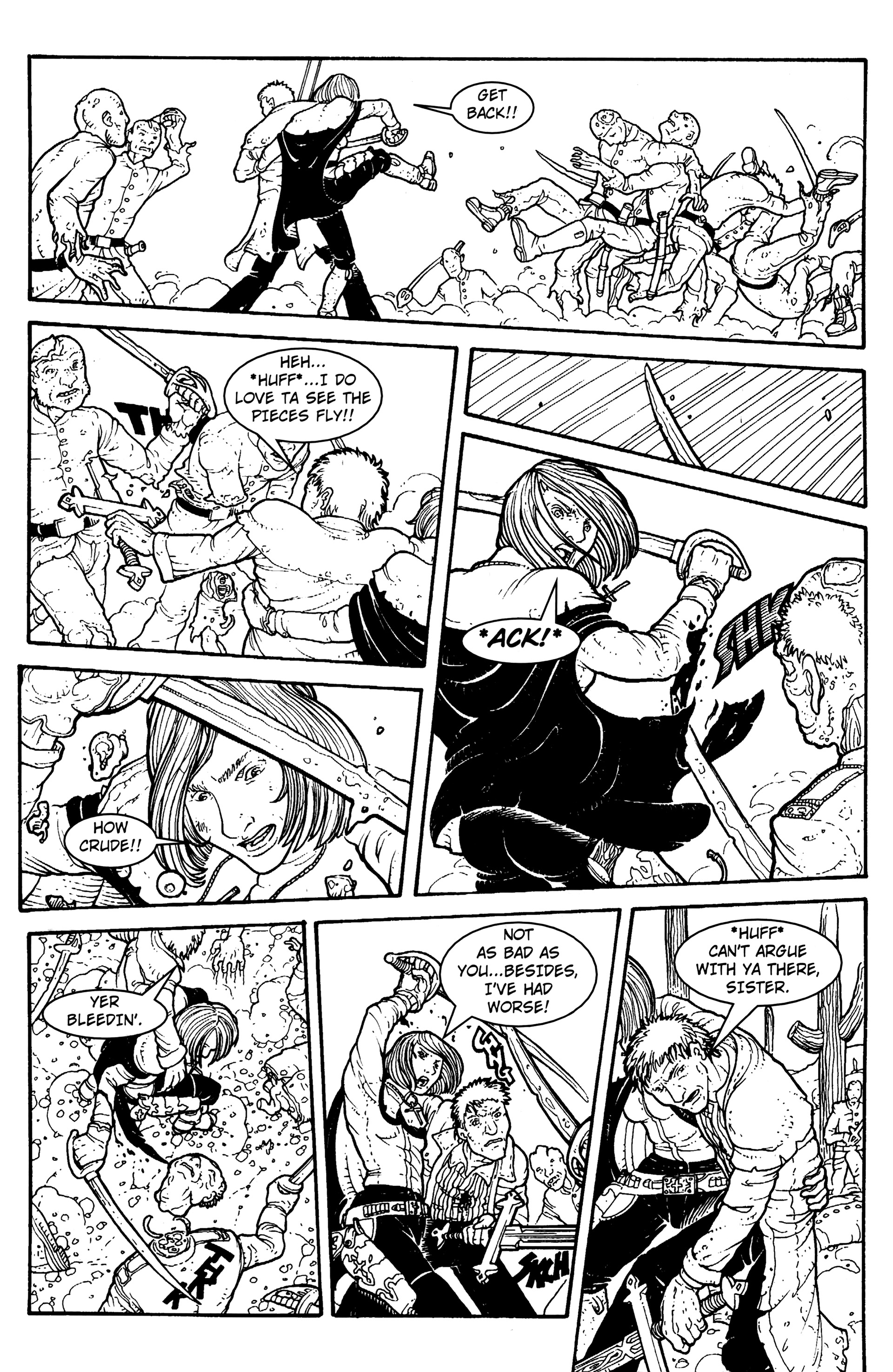 Read online Warrior Nun: Black & White comic -  Issue #15 - 5