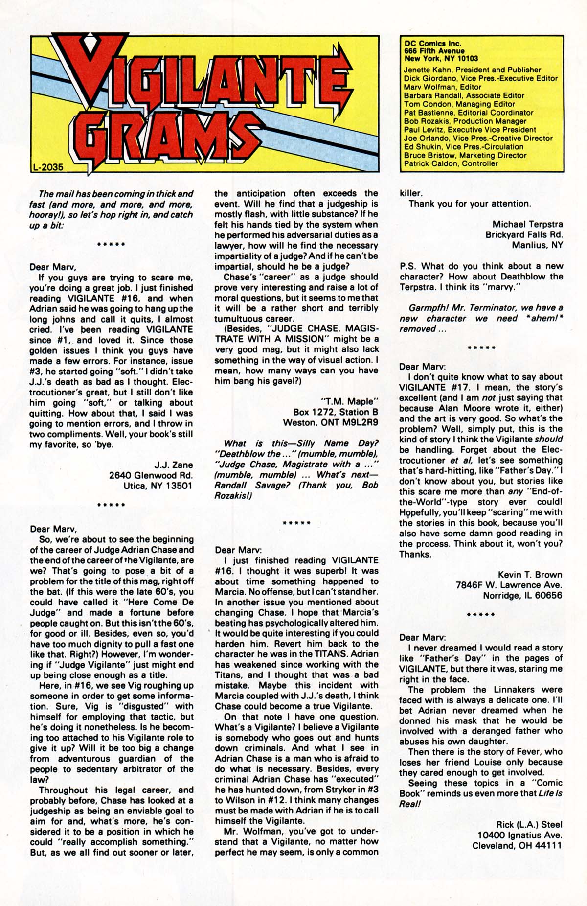 Read online Vigilante (1983) comic -  Issue #21 - 27