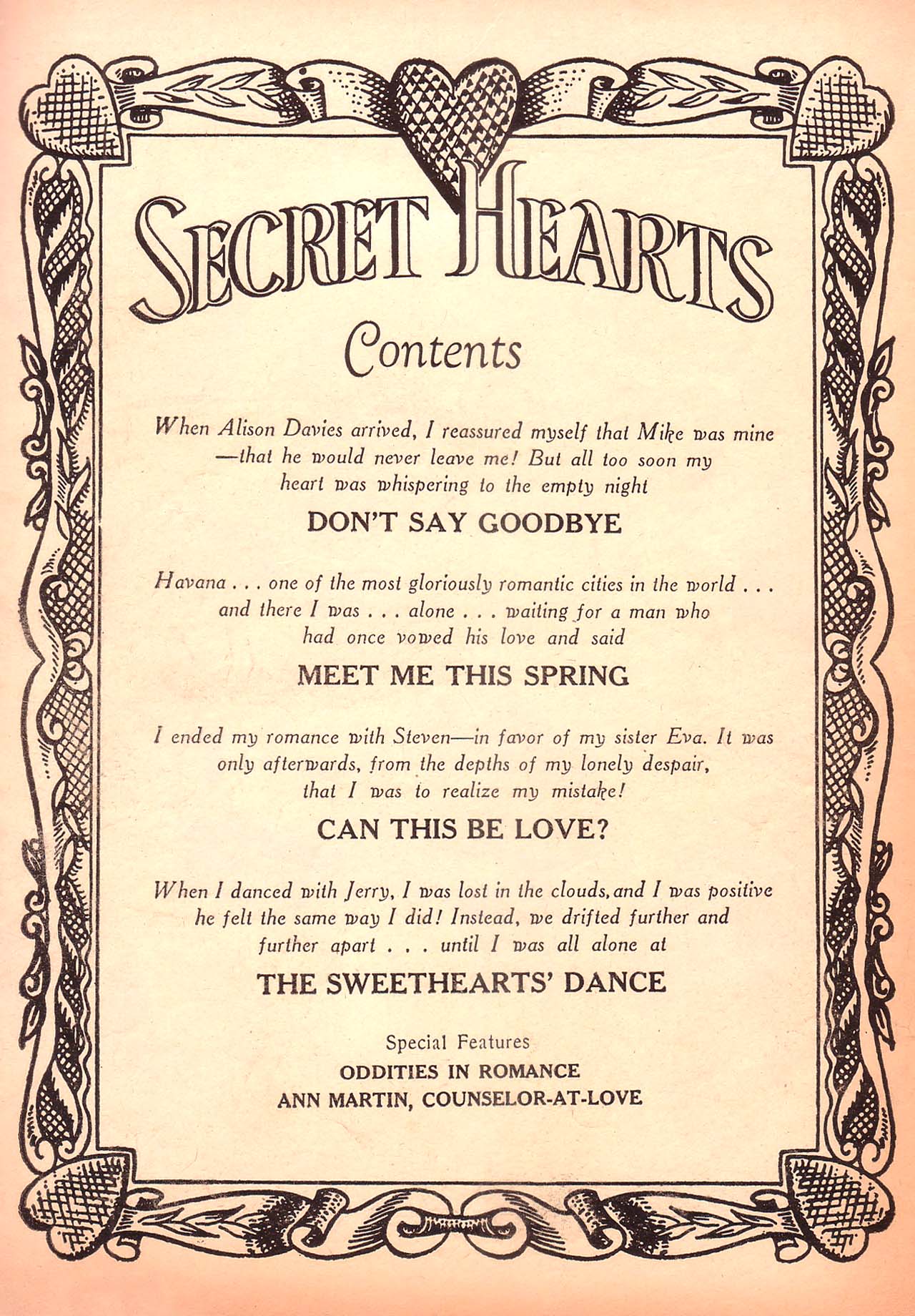 Read online Secret Hearts comic -  Issue #27 - 2