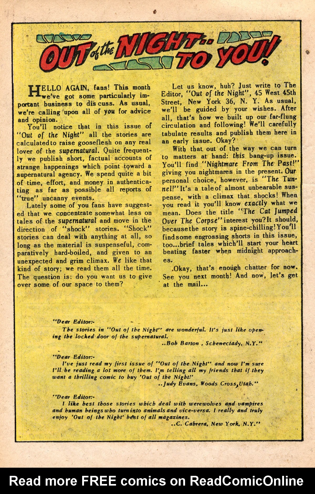 Read online Out of the Night comic -  Issue #16 - 18