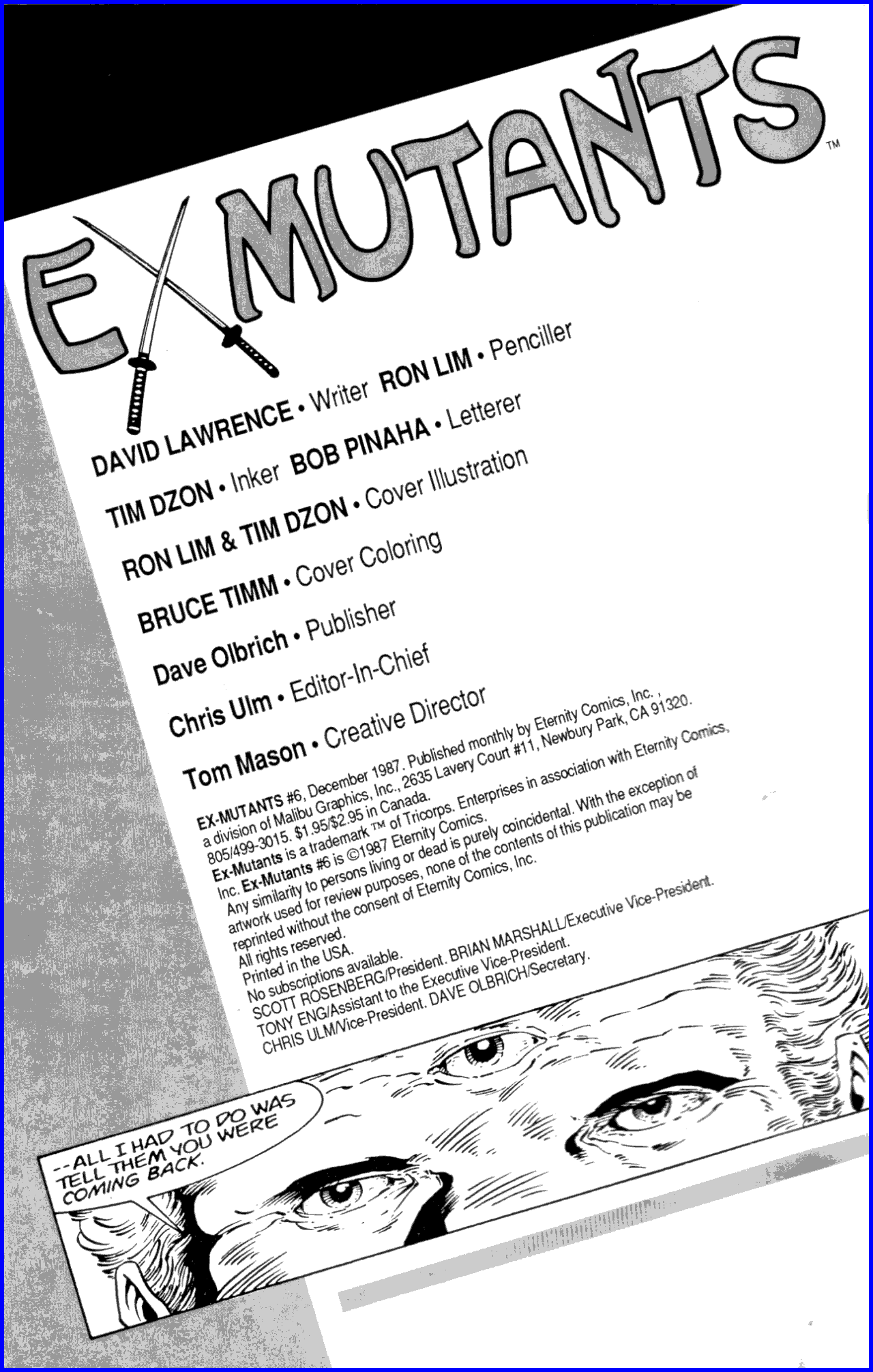 Read online Ex-Mutants (1986) comic -  Issue #6 - 6