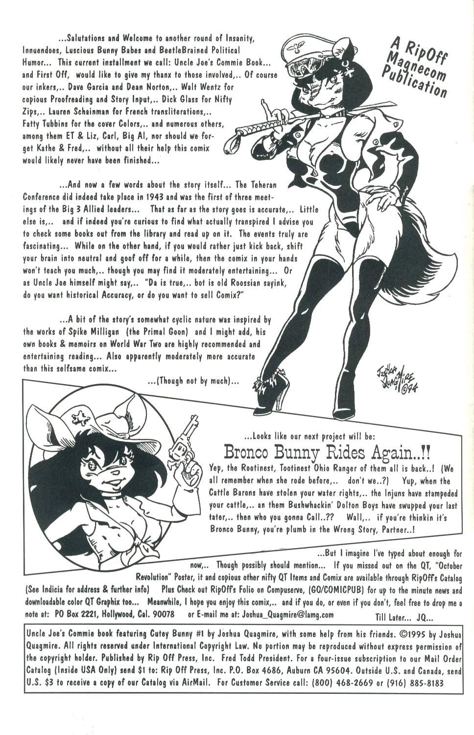 Read online Uncle Joe's Commie Book Featuring Cutey Bunny comic -  Issue # Full - 3