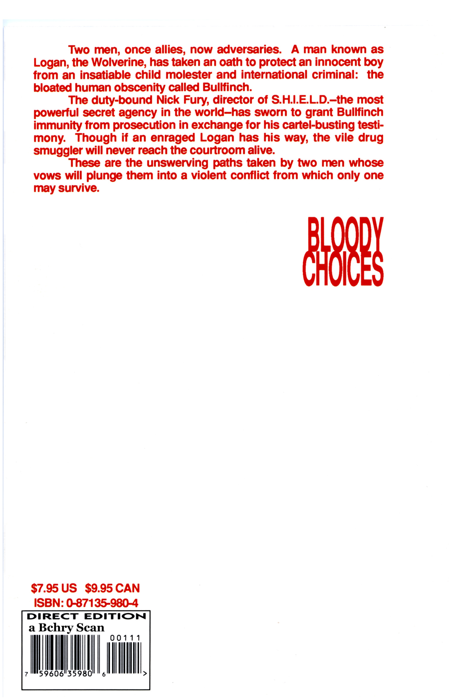 Read online Wolverine: Bloody Choices comic -  Issue # Full - 67