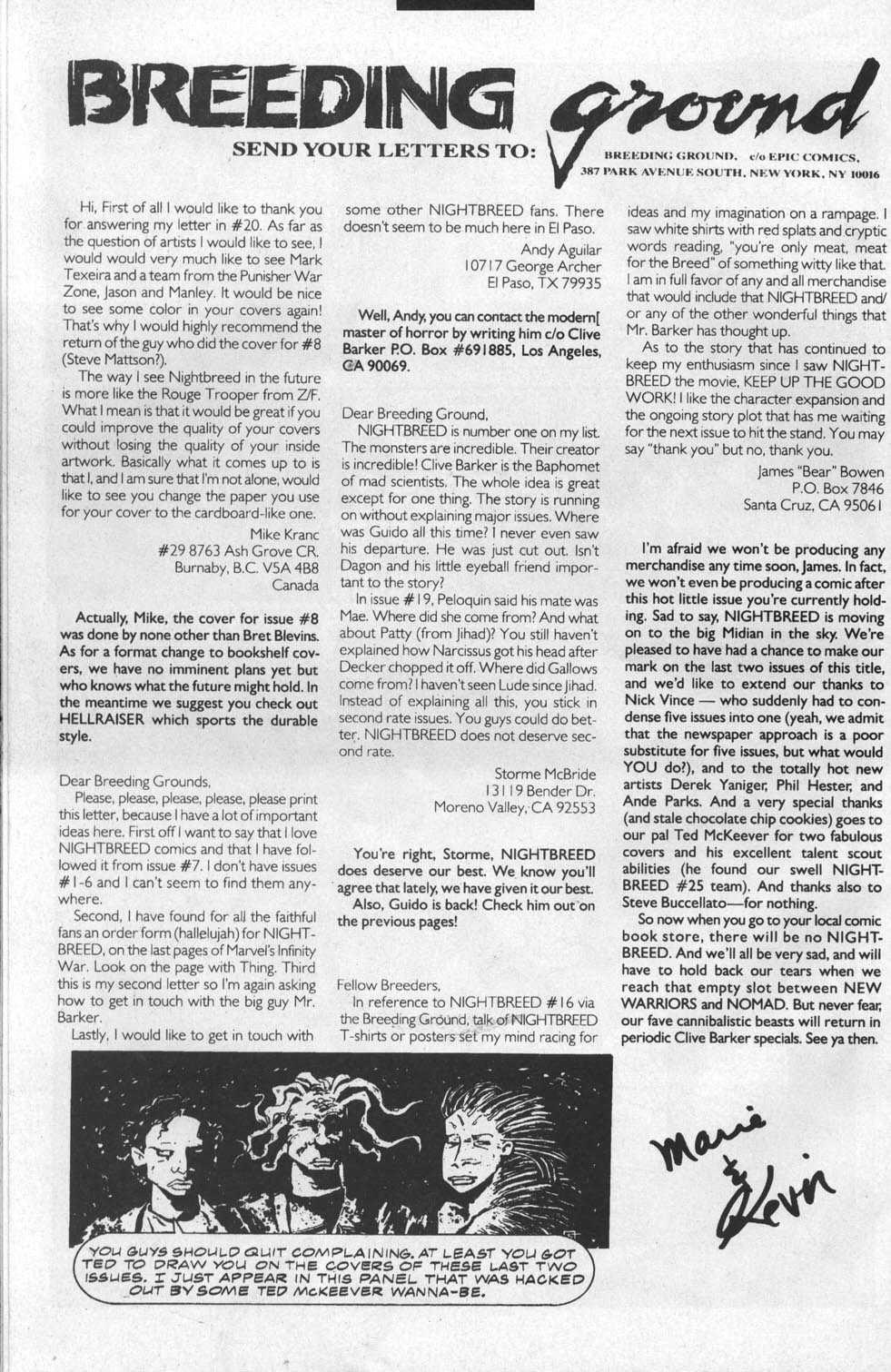 Read online Clive Barker's Night Breed (1990) comic -  Issue #25 - 32