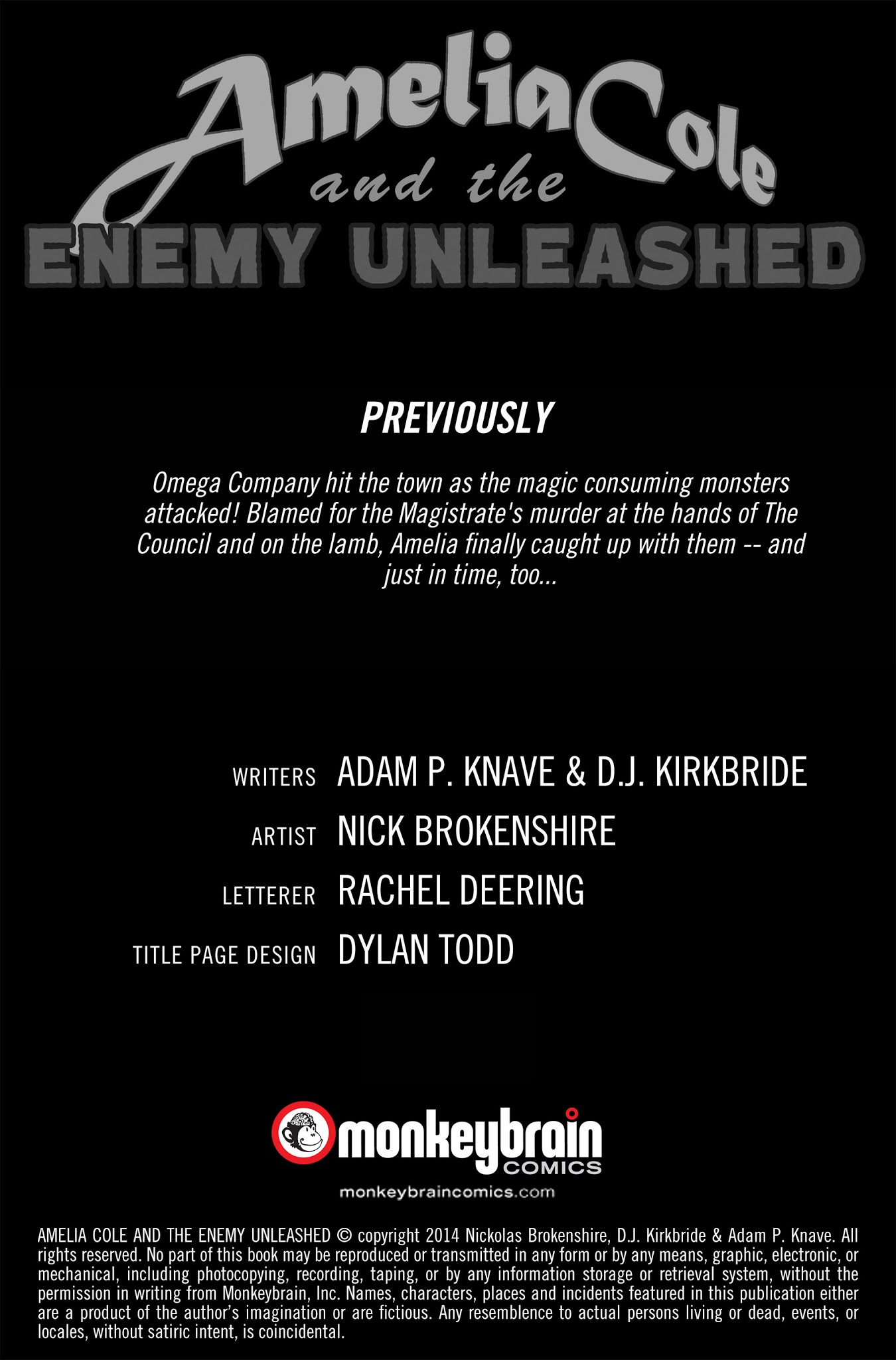 Read online Amelia Cole and the Enemy Unleashed comic -  Issue #5 - 2