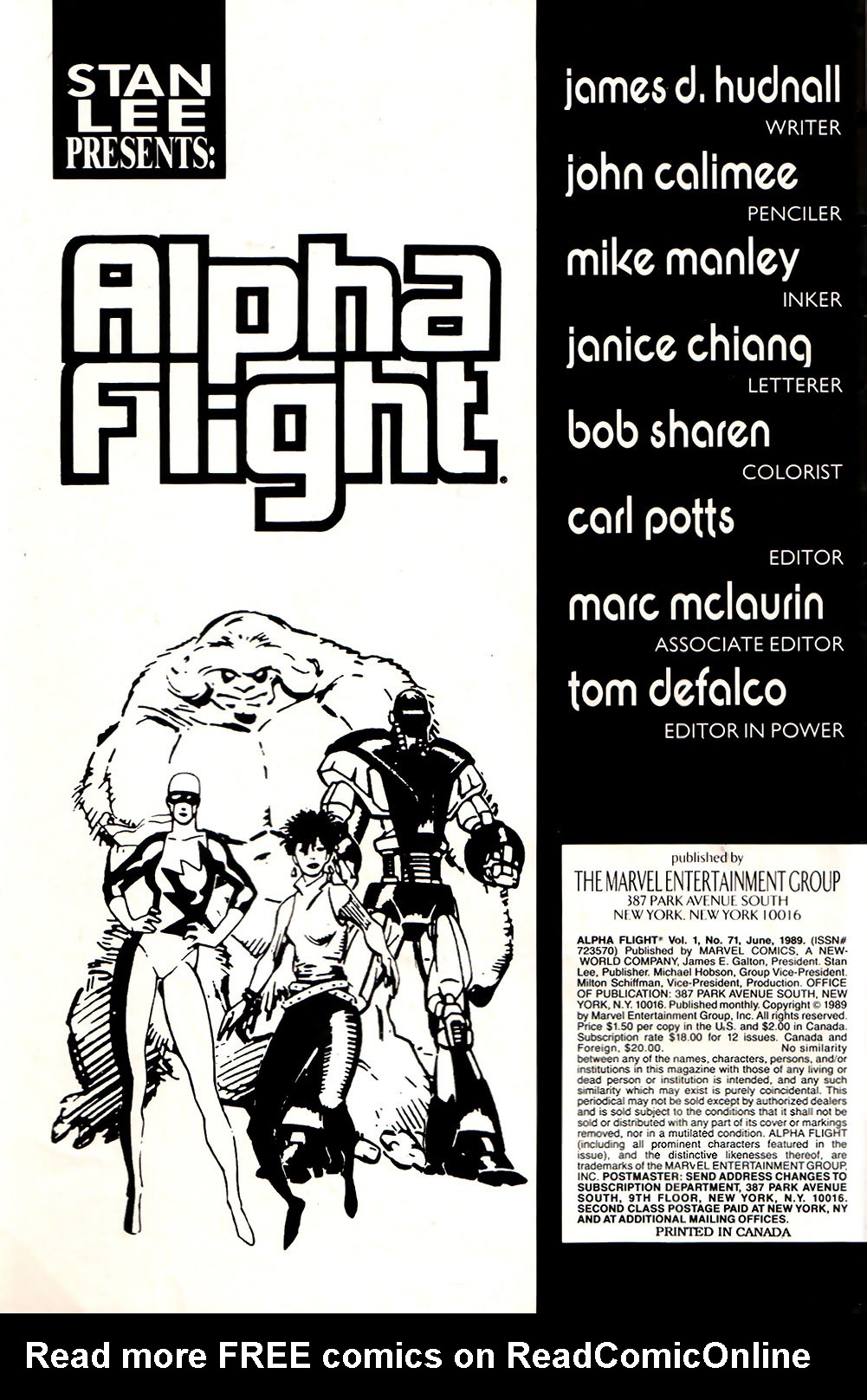 Read online Alpha Flight (1983) comic -  Issue #71 - 2
