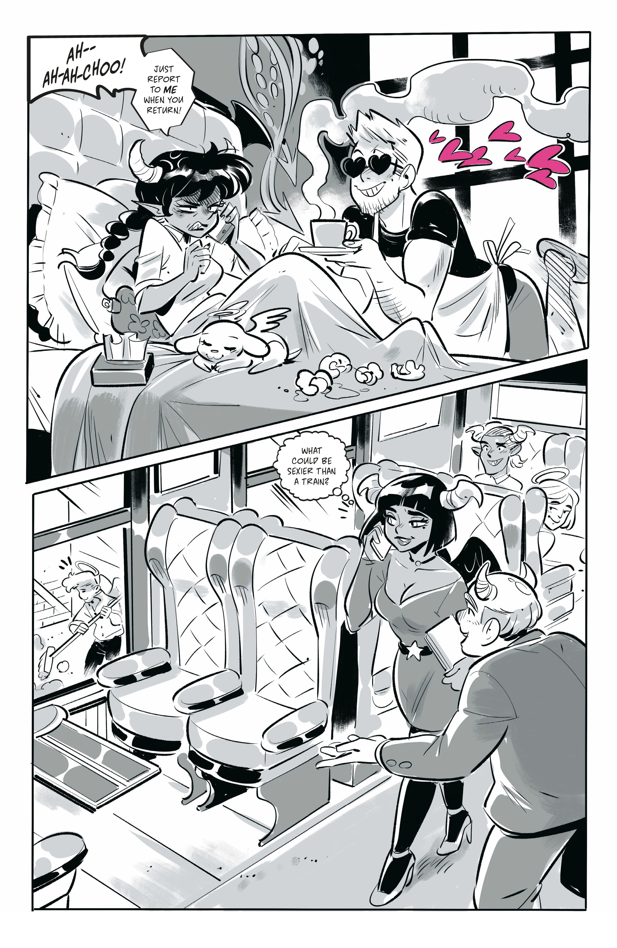 Read online Mirka Andolfo's Sweet Paprika: Black White & Pink (One-Shot) comic -  Issue # Full - 11