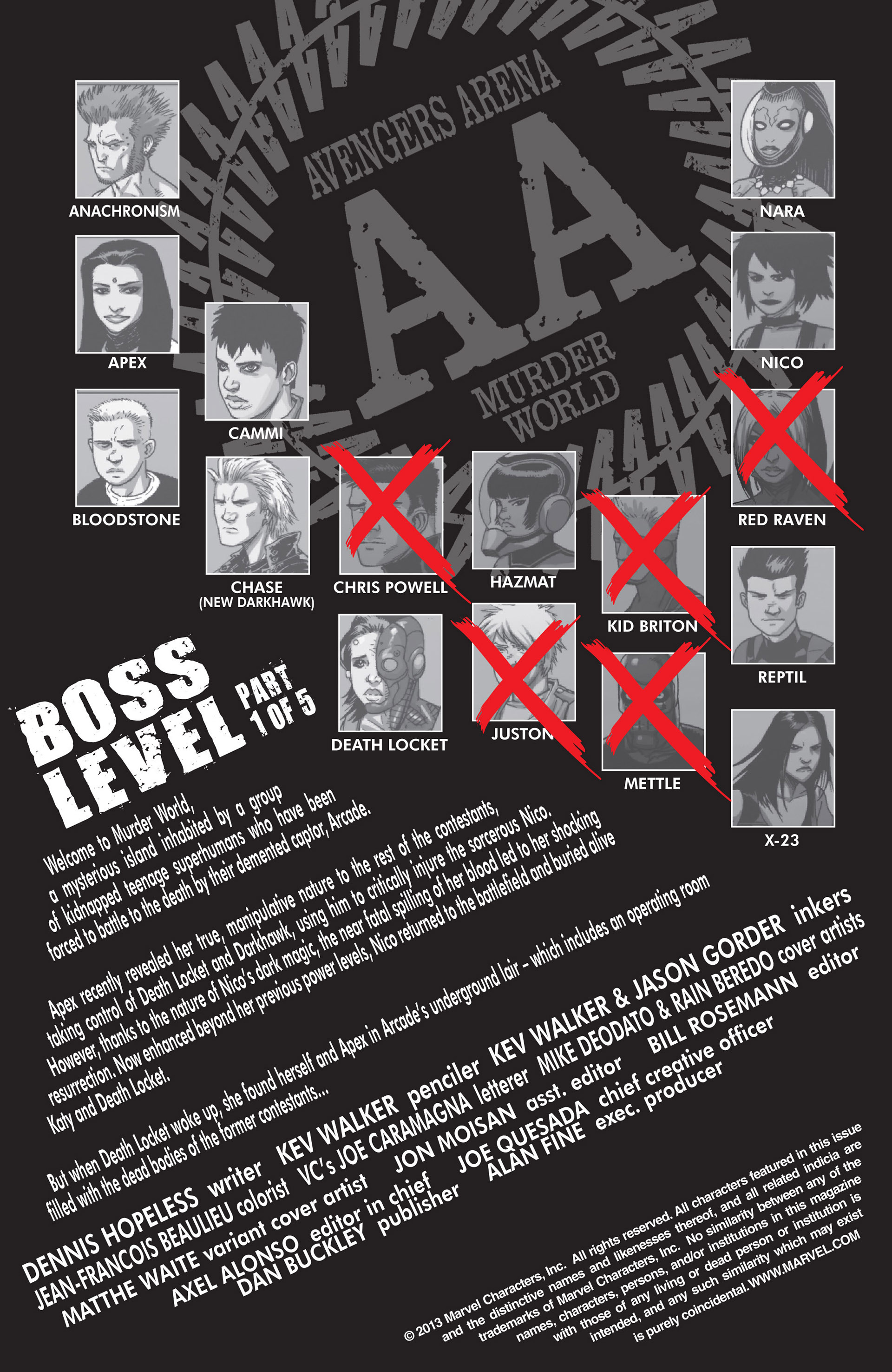 Read online Avengers Arena comic -  Issue #14 - 2