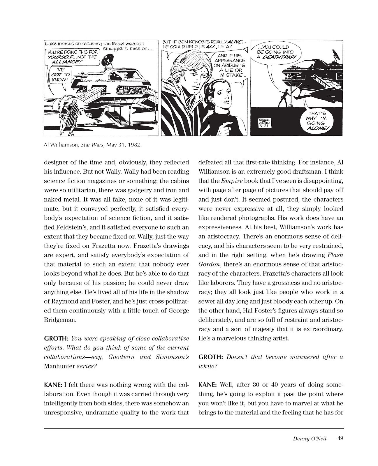 Sparring With Gil Kane: Colloquies On Comic Art and Aesthetics issue TPB (Part 1) - Page 49