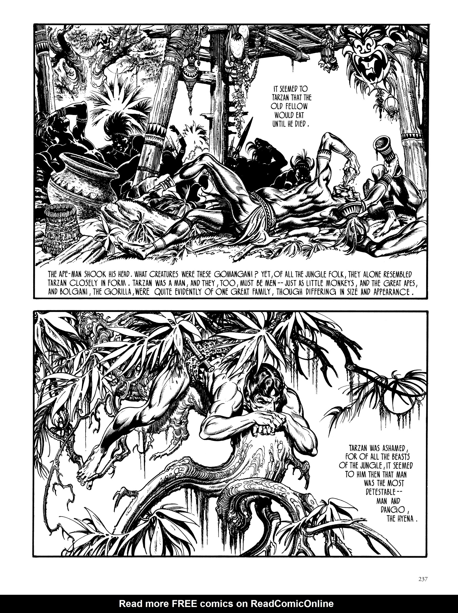 Read online Edgar Rice Burroughs' Tarzan: Burne Hogarth's Lord of the Jungle comic -  Issue # TPB - 236