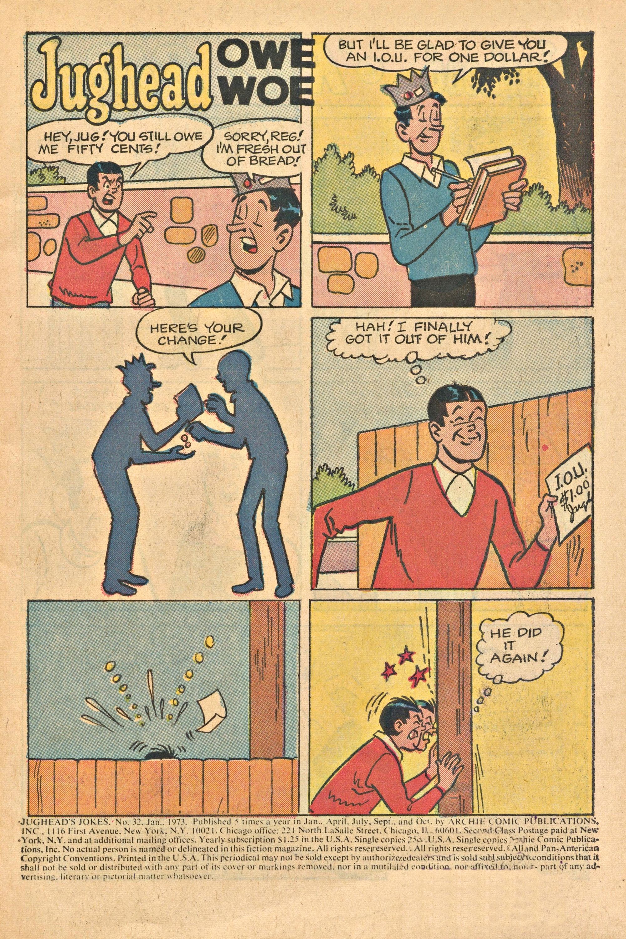 Read online Jughead's Jokes comic -  Issue #32 - 3