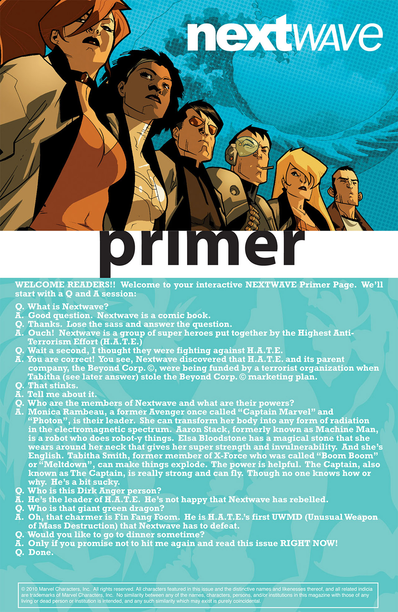 Read online Nextwave: Agents Of H.A.T.E. comic -  Issue #2 - 2