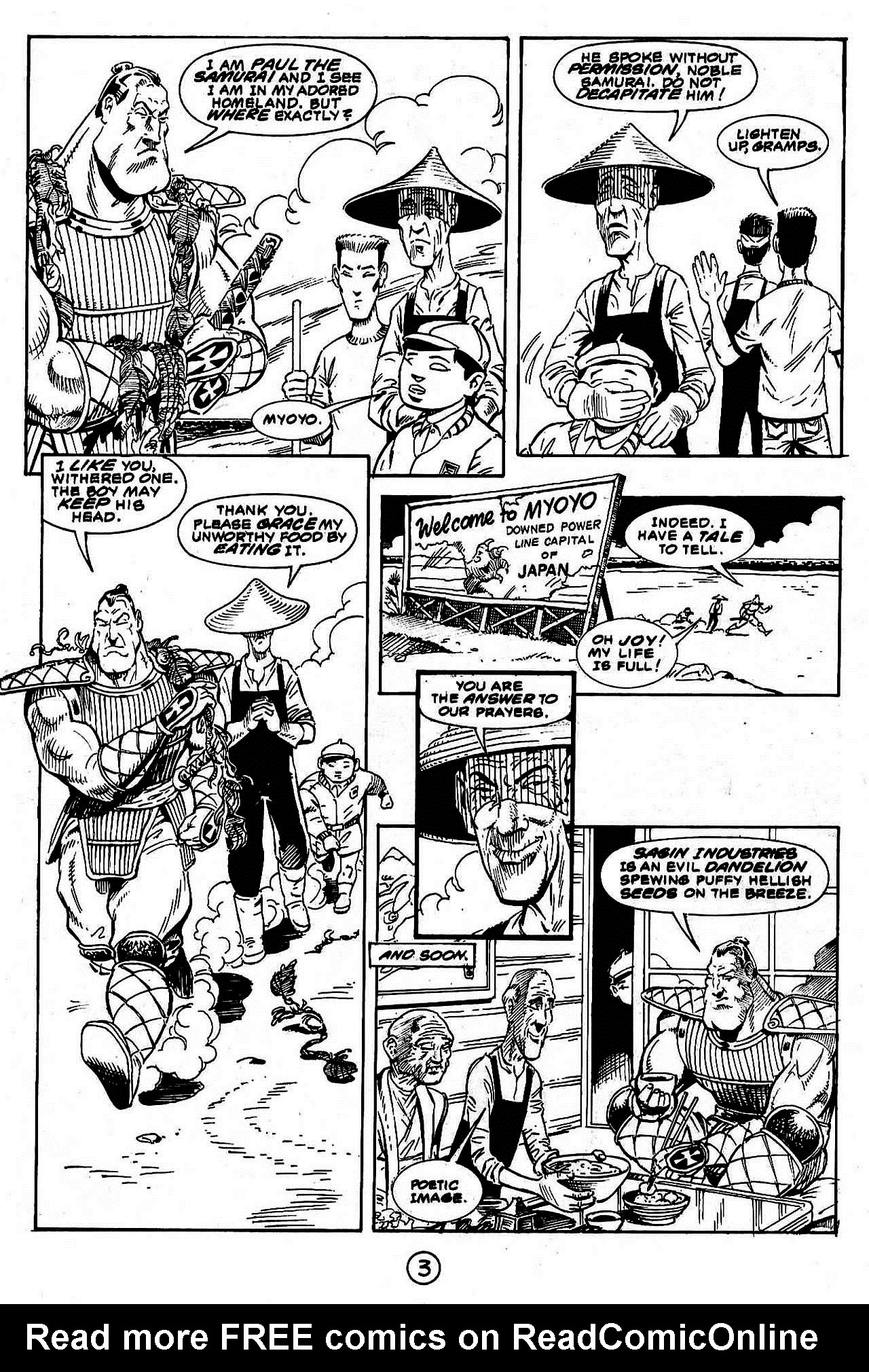 Read online Paul the Samurai (1992) comic -  Issue #7 - 4