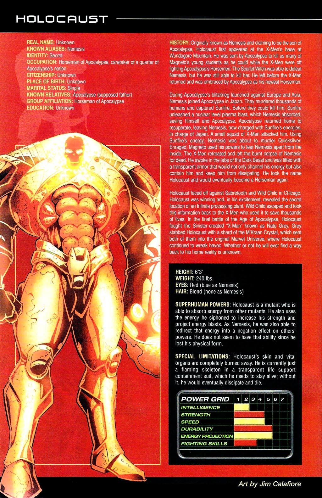Read online Official Handbook of the Marvel Universe: X-Men Age of Apocalypse 2005 comic -  Issue # Full - 8