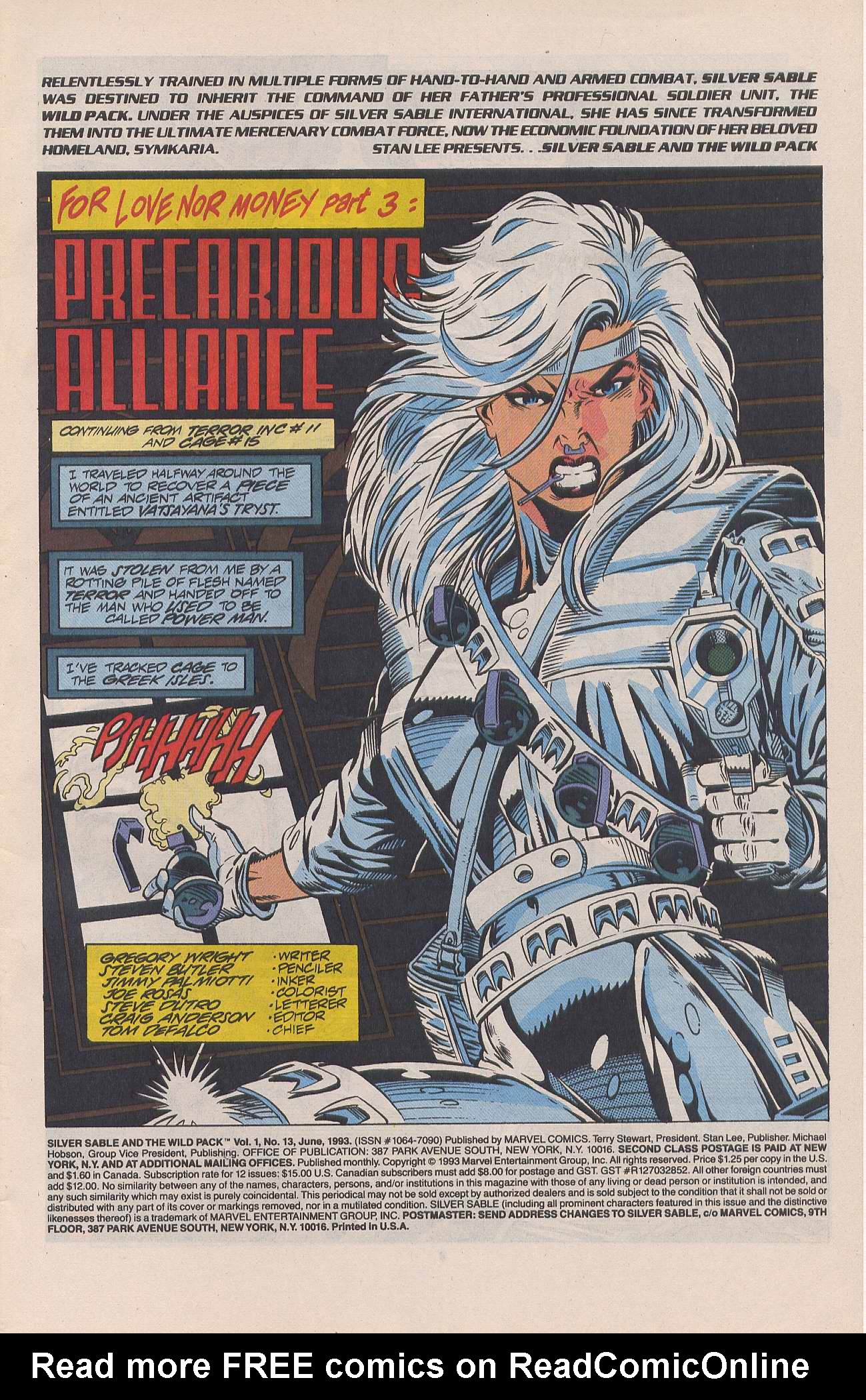Read online Silver Sable and the Wild Pack comic -  Issue #13 - 2