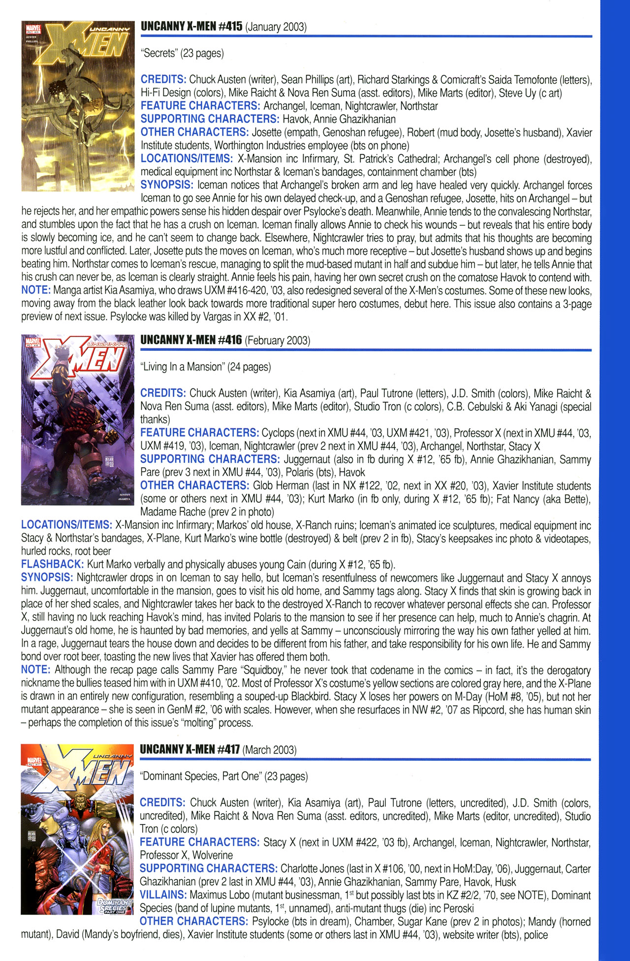 Read online Official Index to the Marvel Universe comic -  Issue #11 - 47