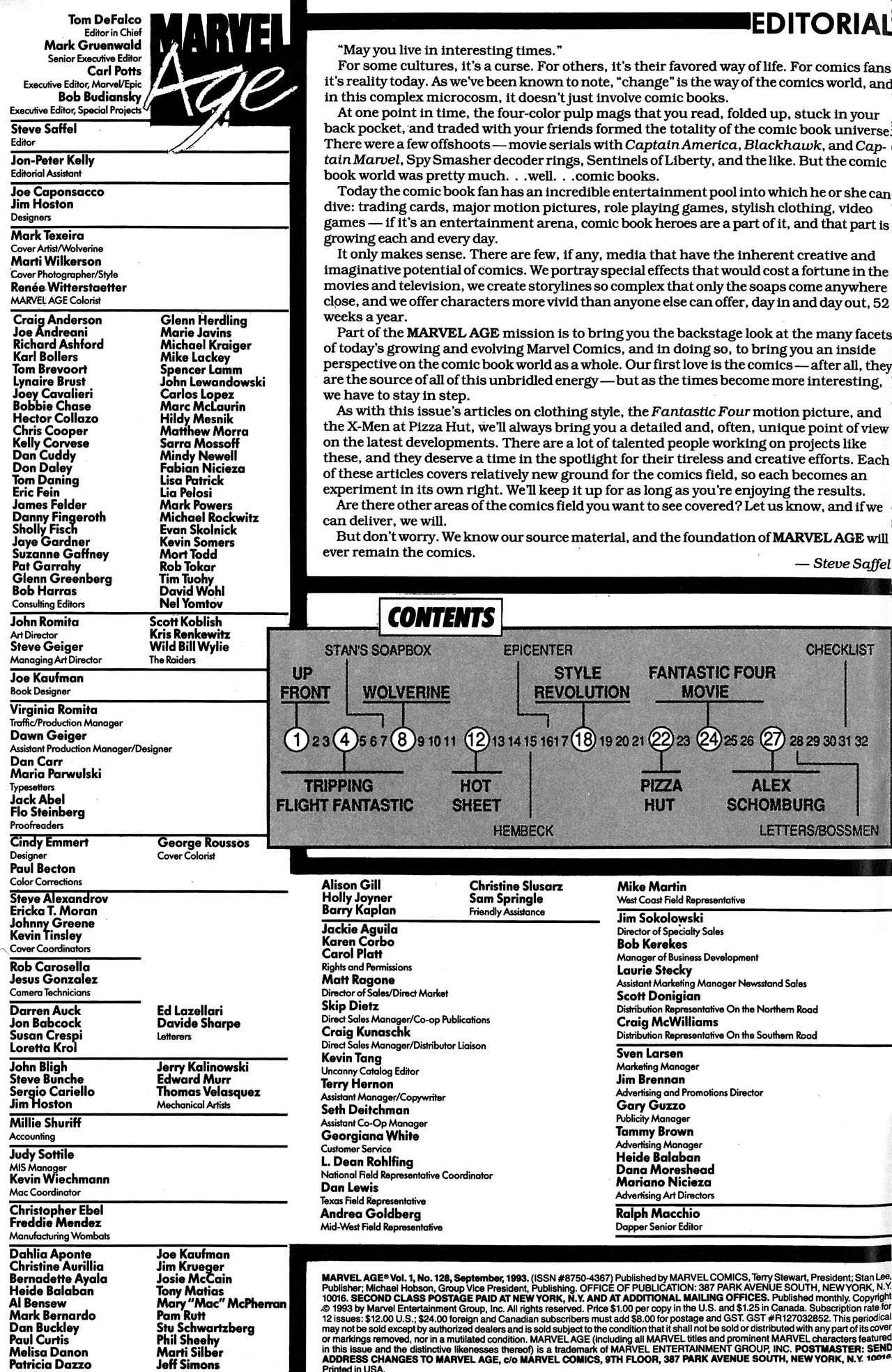 Read online Marvel Age comic -  Issue #128 - 2