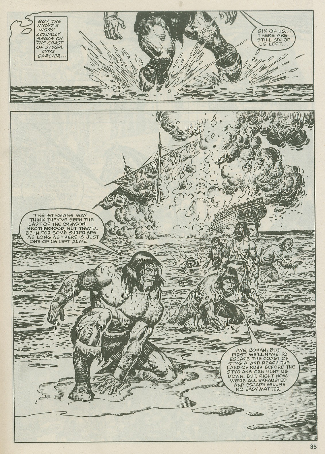 Read online The Savage Sword Of Conan comic -  Issue #122 - 35