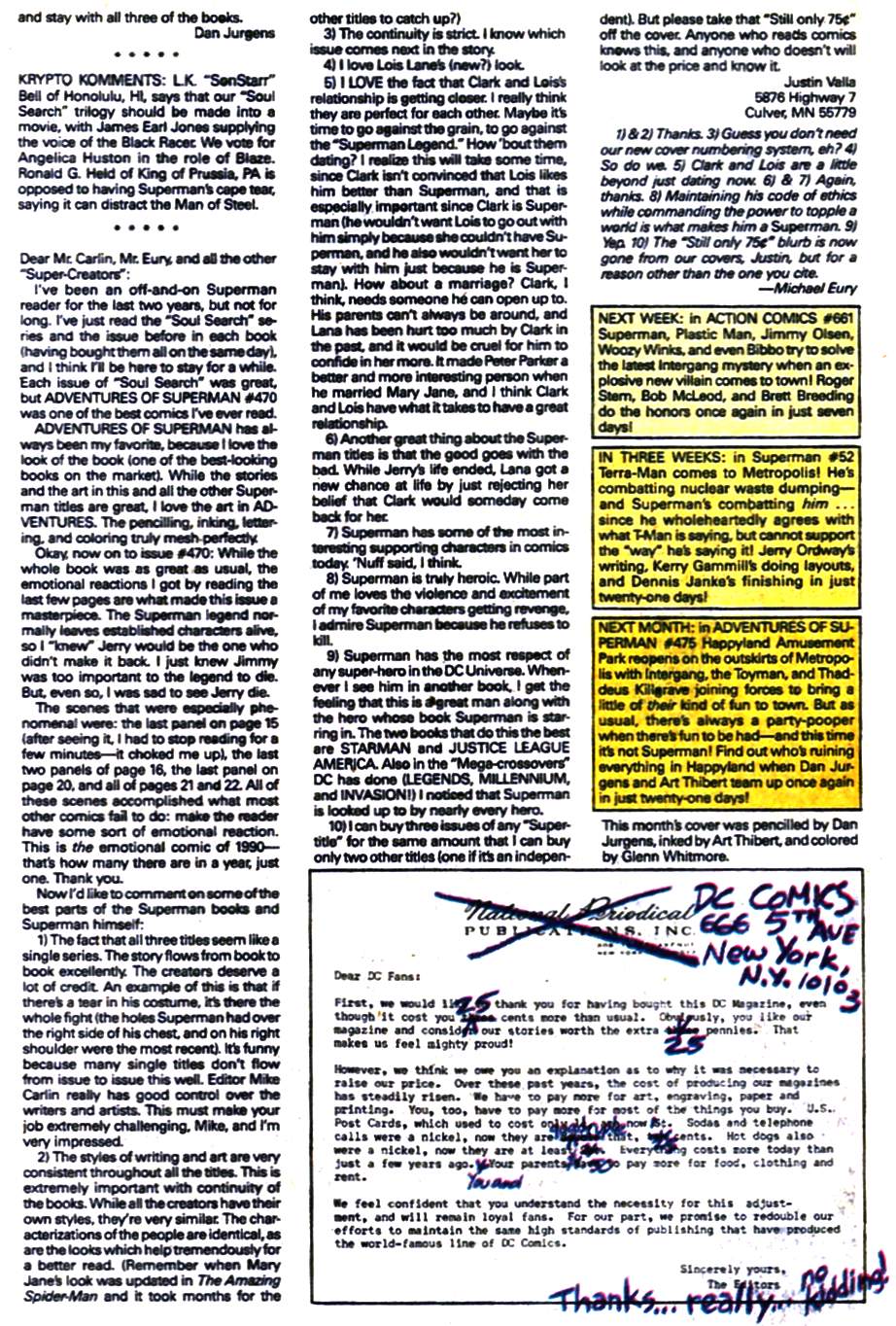 Read online Adventures of Superman (1987) comic -  Issue #474 - 25