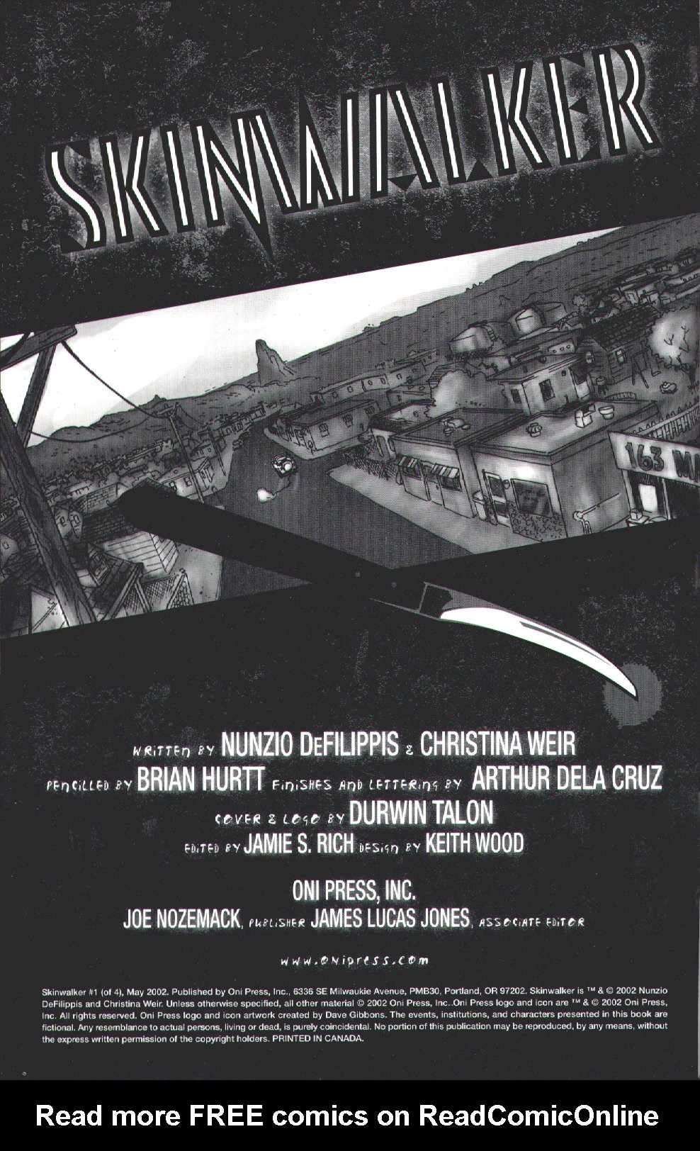 Read online Skinwalker comic -  Issue #1 - 2