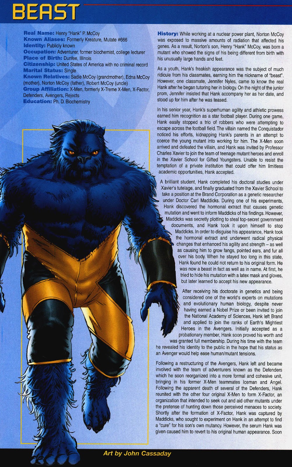 Official Handbook of the Marvel Universe: X-Men 2004 issue Full - Page 3