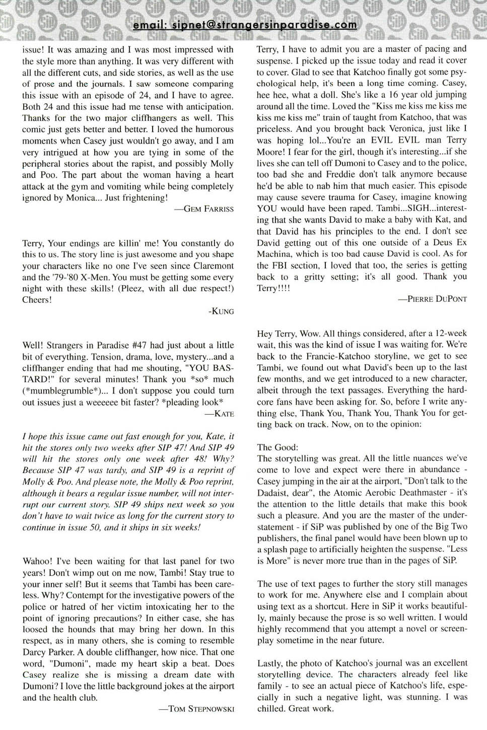 Read online Strangers in Paradise comic -  Issue #48 - 22