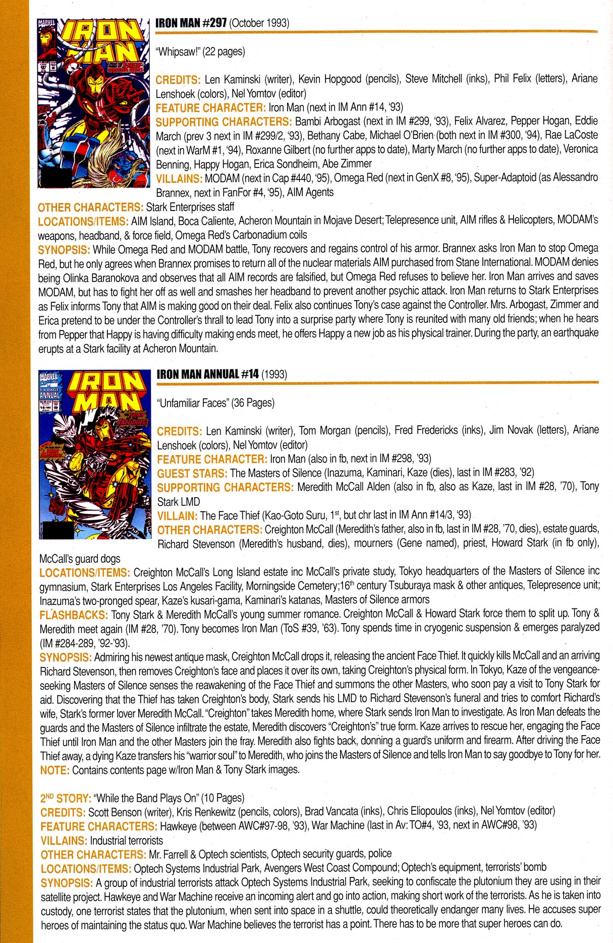 Read online Official Index to the Marvel Universe comic -  Issue #8 - 44