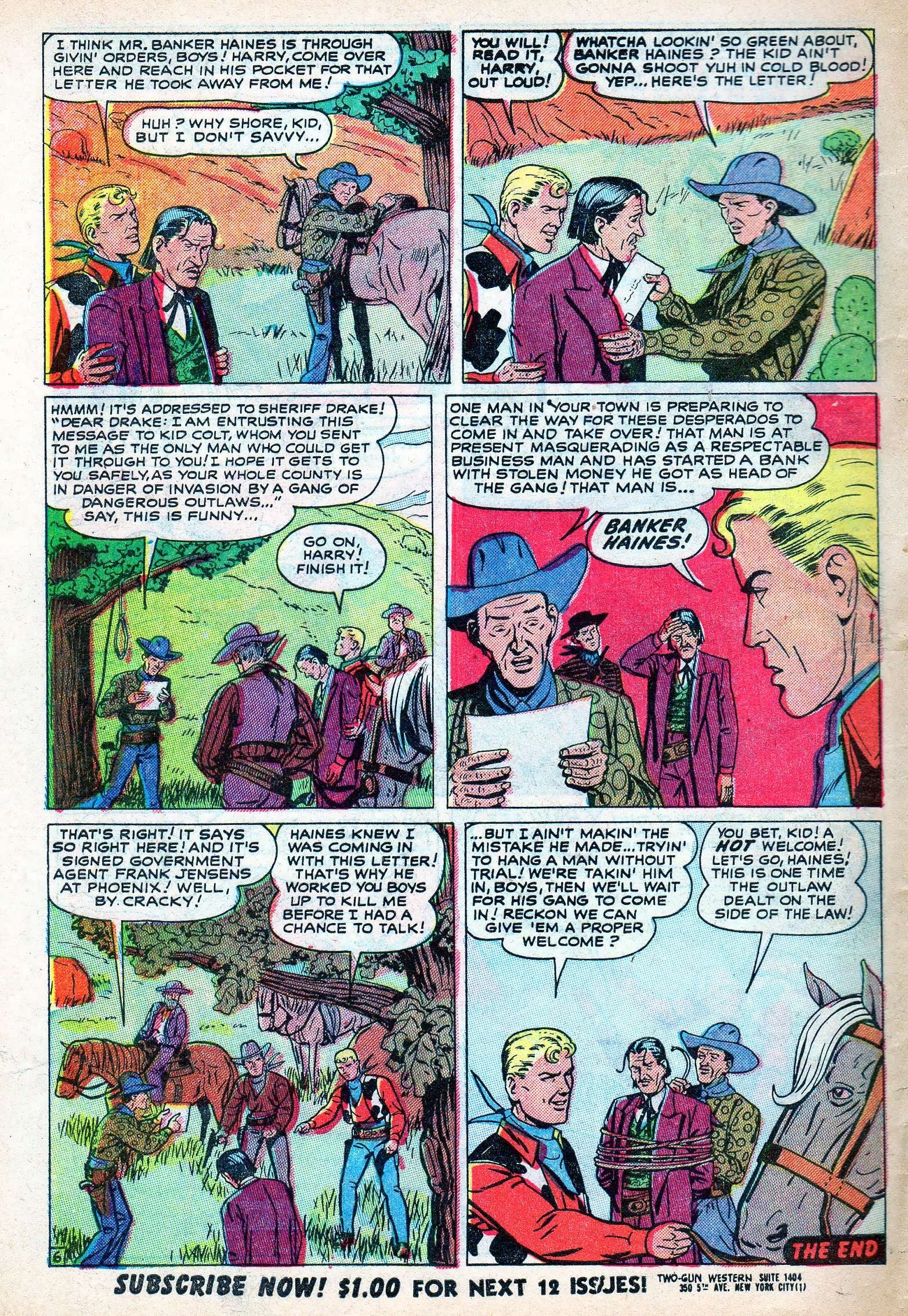 Read online Two Gun Western (1950) comic -  Issue #8 - 32