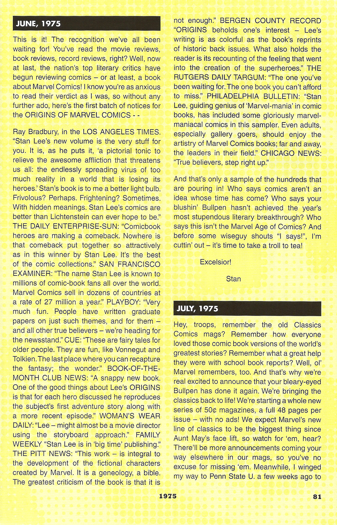 Read online Stan's Soapbox: The Collection comic -  Issue # TPB - 71