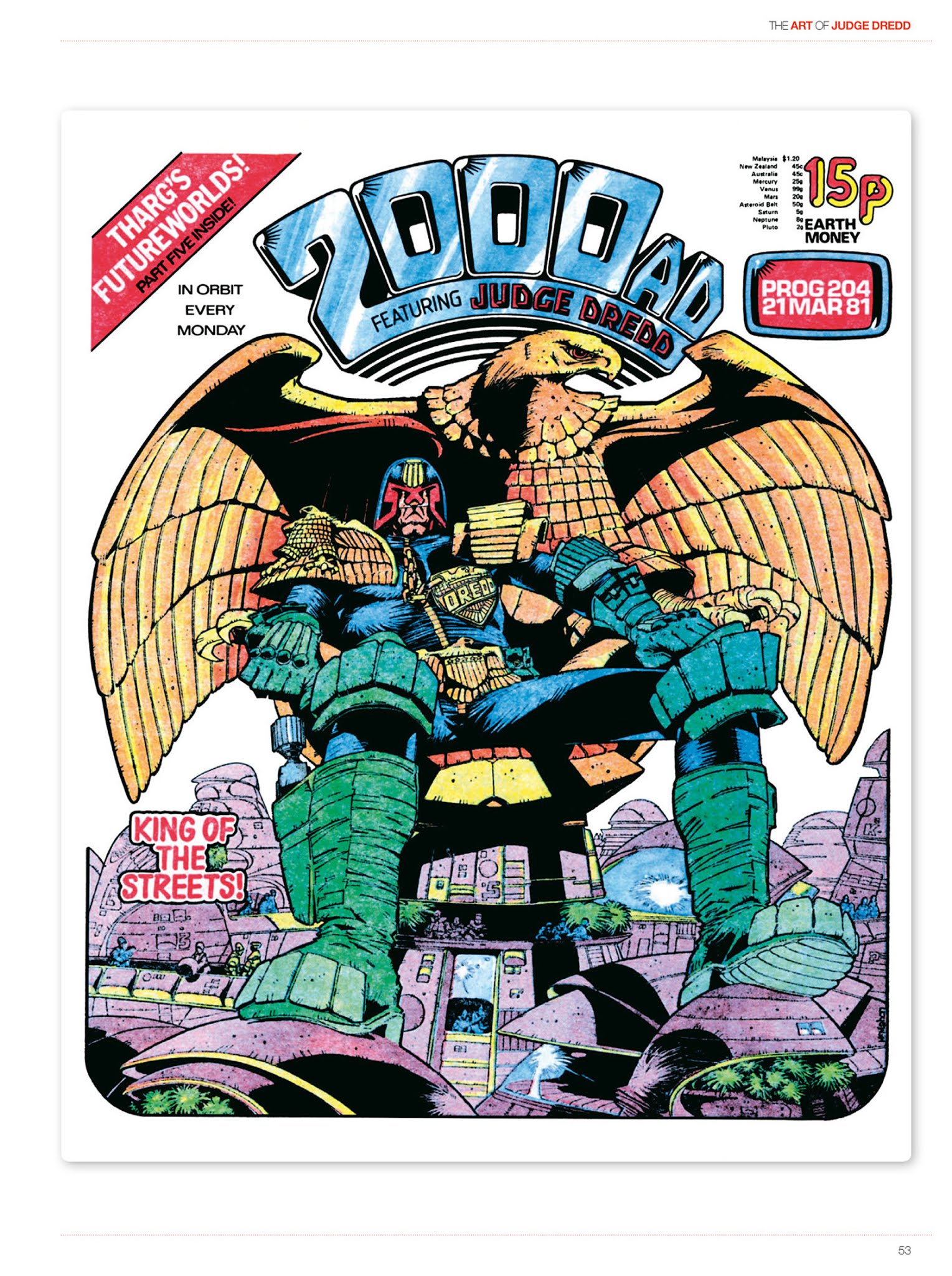 Read online The Art of Judge Dredd: Featuring 35 Years of Zarjaz Covers comic -  Issue # TPB (Part 1) - 53