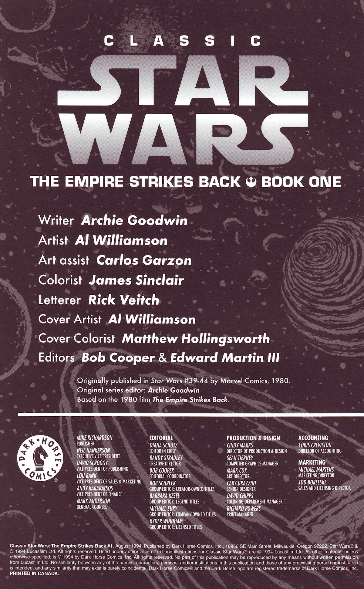 Read online Classic Star Wars: The Empire Strikes Back comic -  Issue #1 - 2