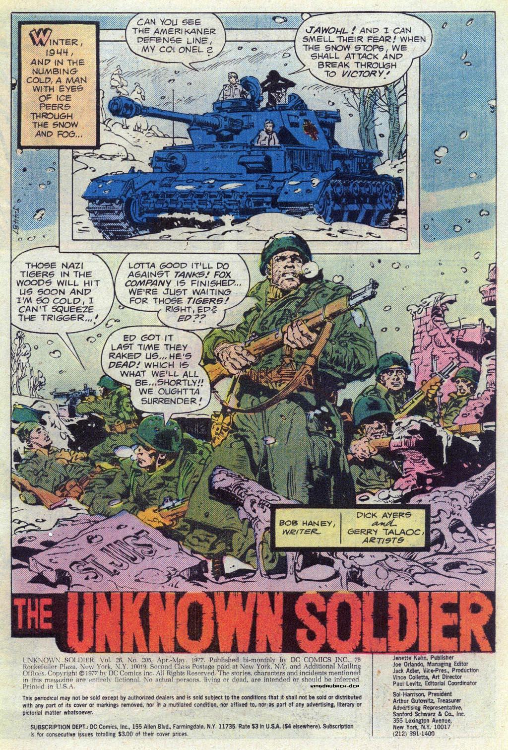 Unknown Soldier (1977) Issue #205 #1 - English 3