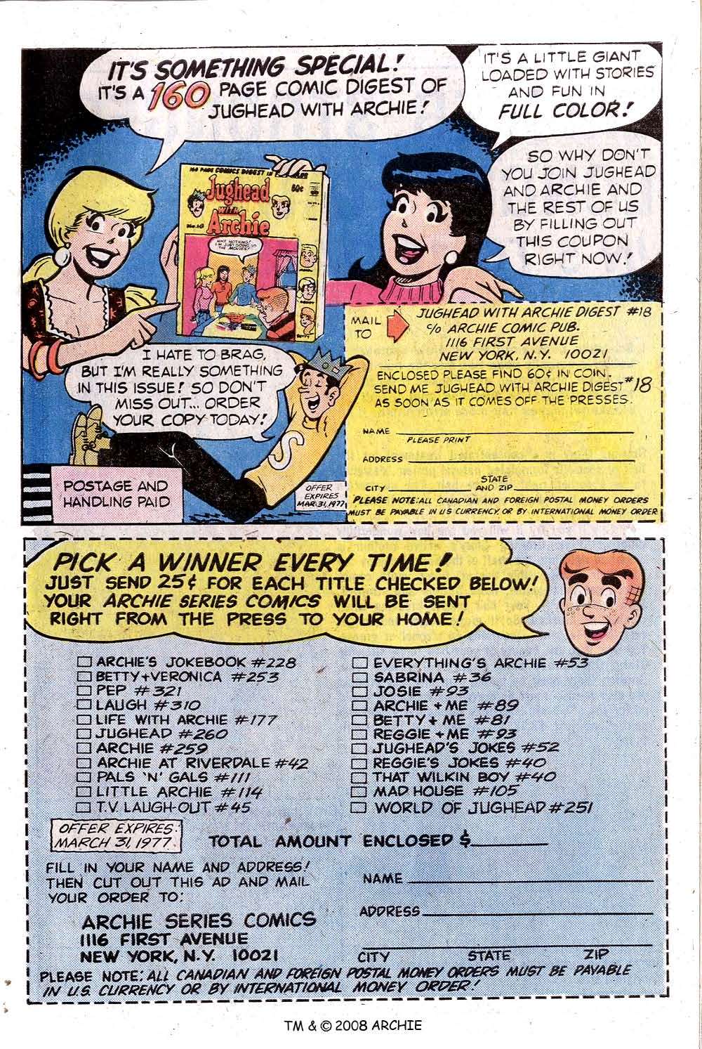 Read online Jughead (1965) comic -  Issue #259 - 27