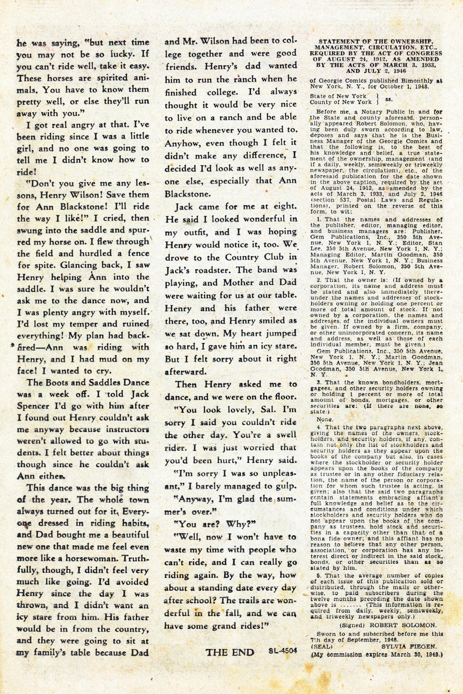 Read online Georgie And Judy Comics comic -  Issue #21 - 26