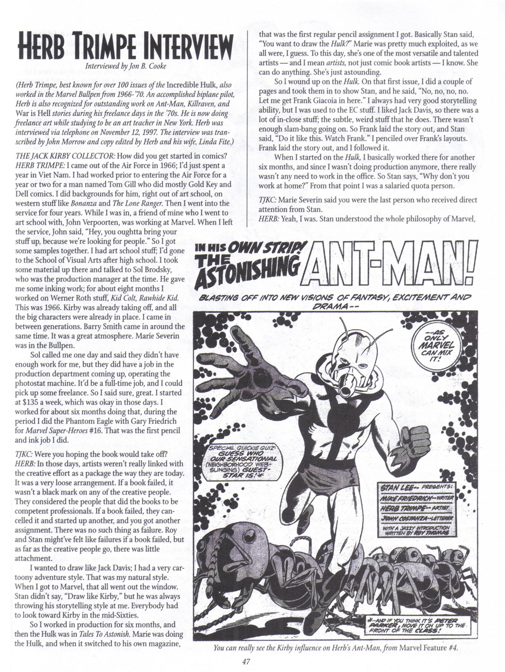 Read online The Jack Kirby Collector comic -  Issue #18 - 46