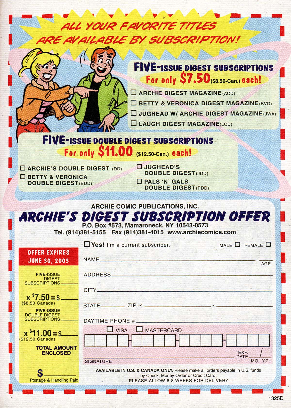 Read online Archie's Pals 'n' Gals Double Digest Magazine comic -  Issue #75 - 168