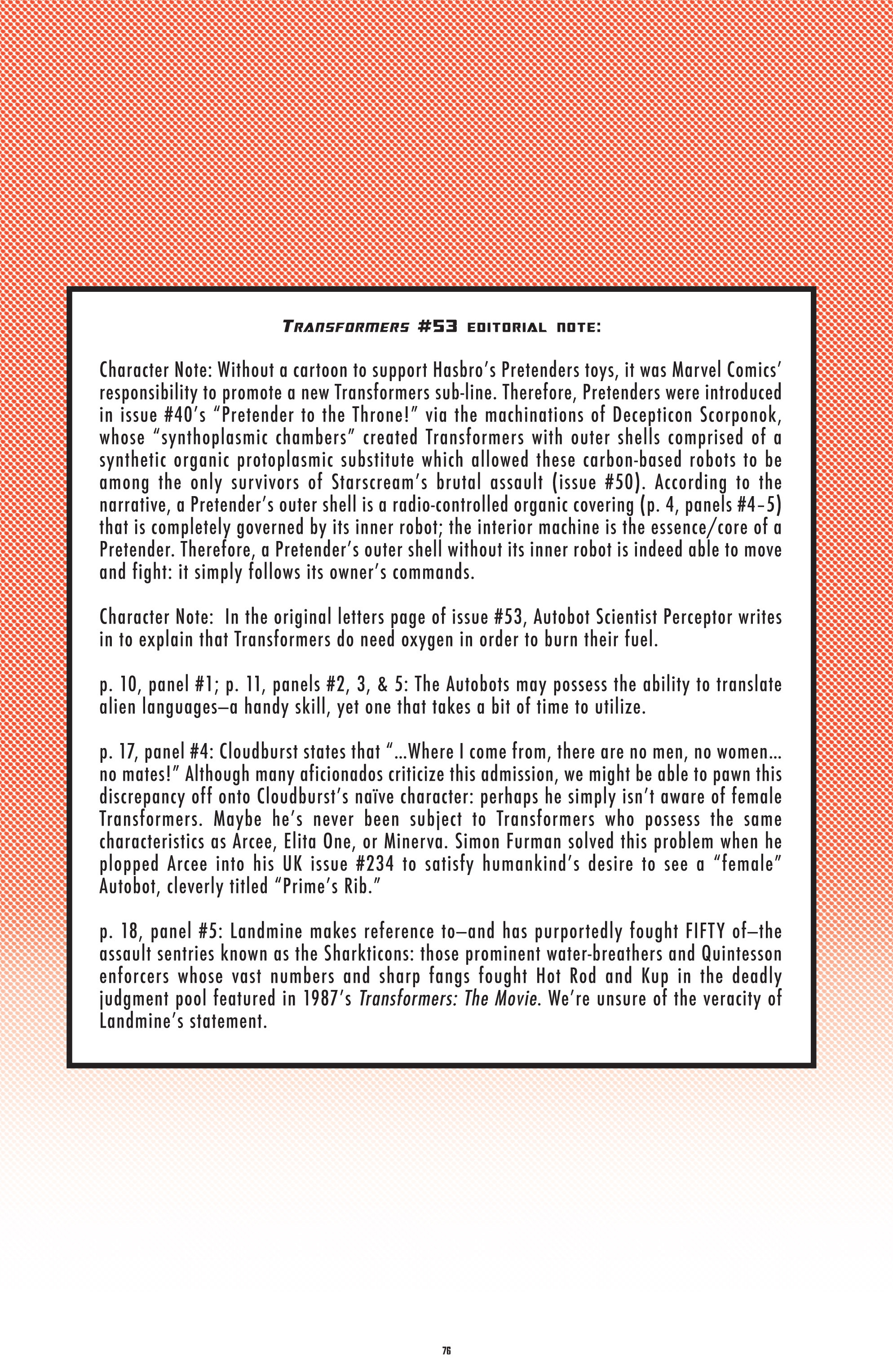 Read online The Transformers Classics comic -  Issue # TPB 5 - 77
