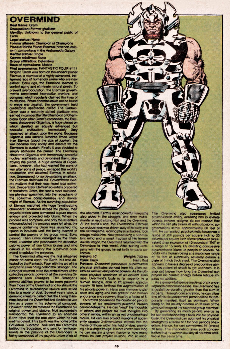 The Official Handbook of the Marvel Universe issue 8 - Page 17