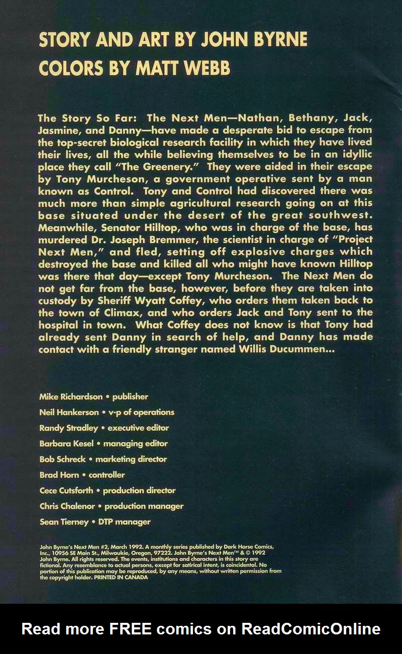 Read online John Byrne's Next Men (1992) comic -  Issue #2 - 2