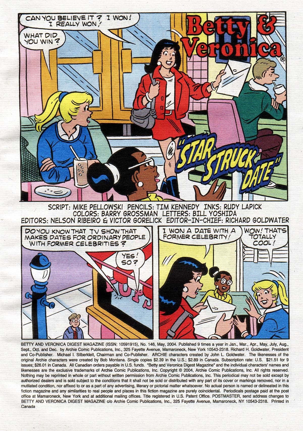 Read online Betty and Veronica Digest Magazine comic -  Issue #146 - 2