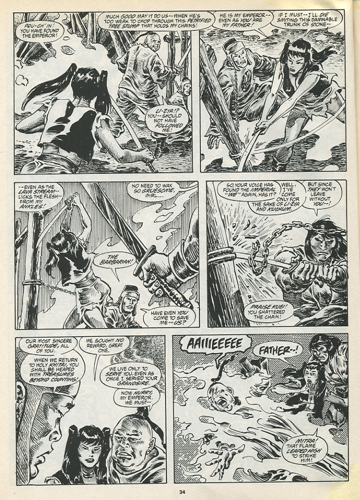 Read online The Savage Sword Of Conan comic -  Issue #195 - 36