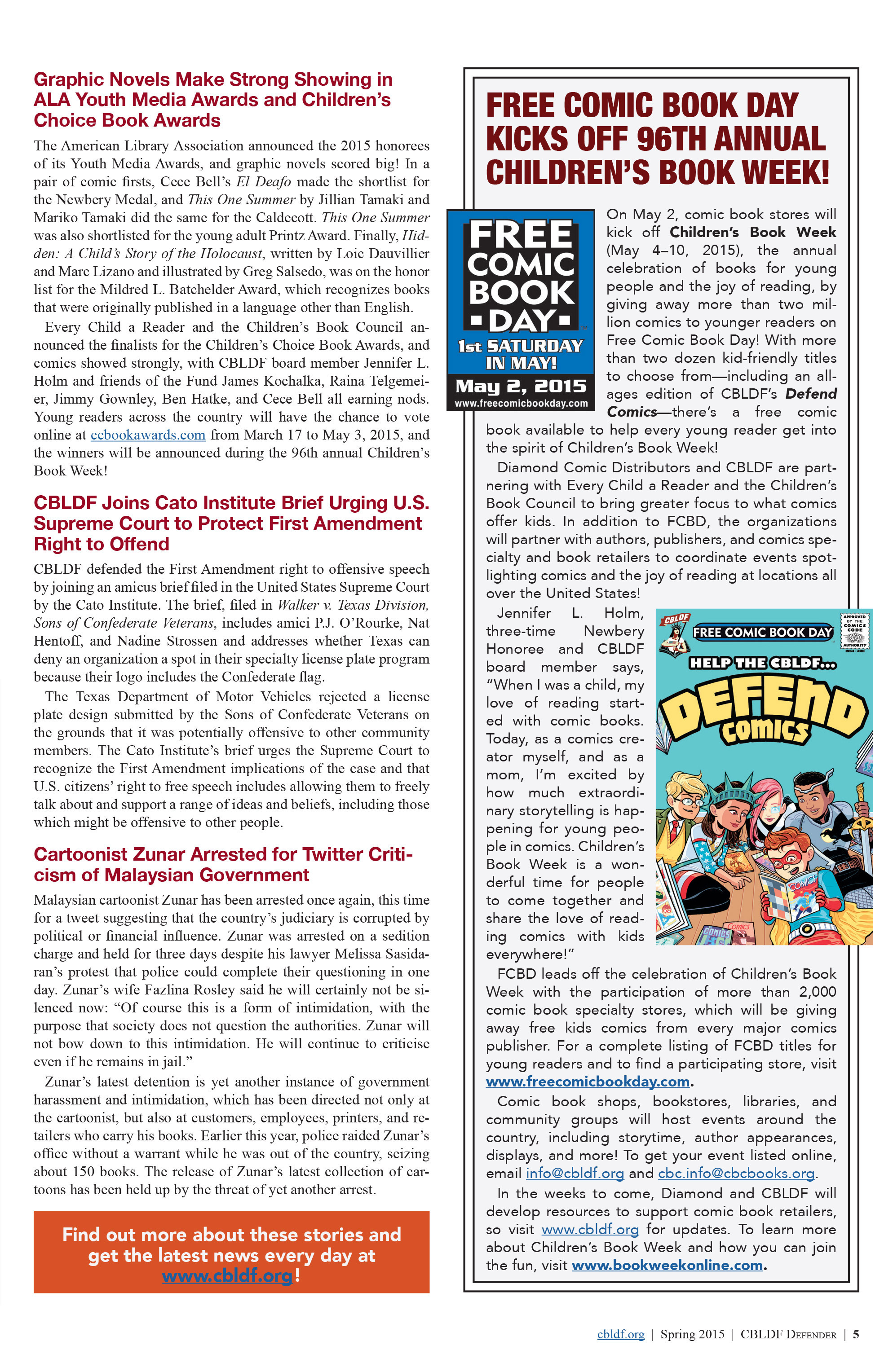Read online CBLDF Defender comic -  Issue #1 - 5