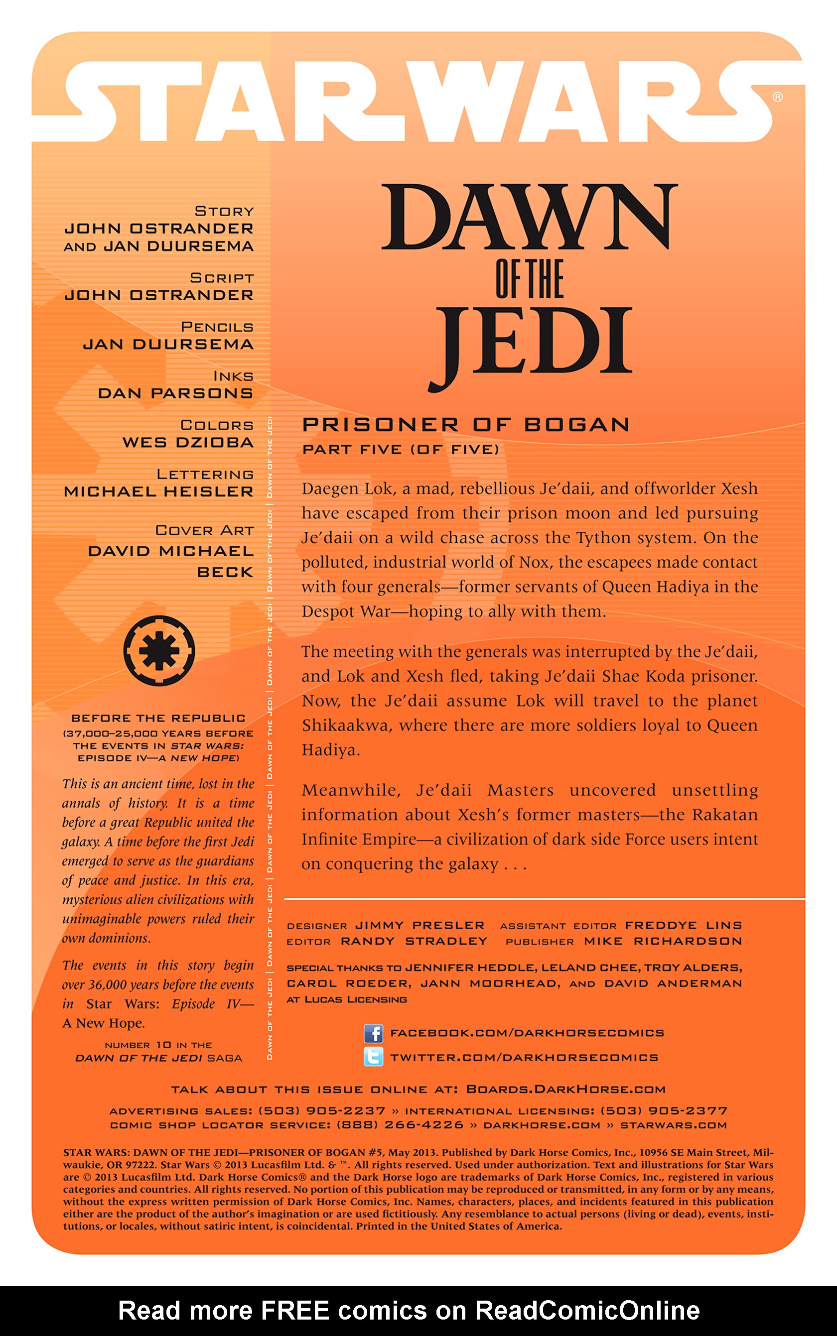 Read online Star Wars: Dawn of the Jedi - Prisoner of Bogan comic -  Issue #5 - 2